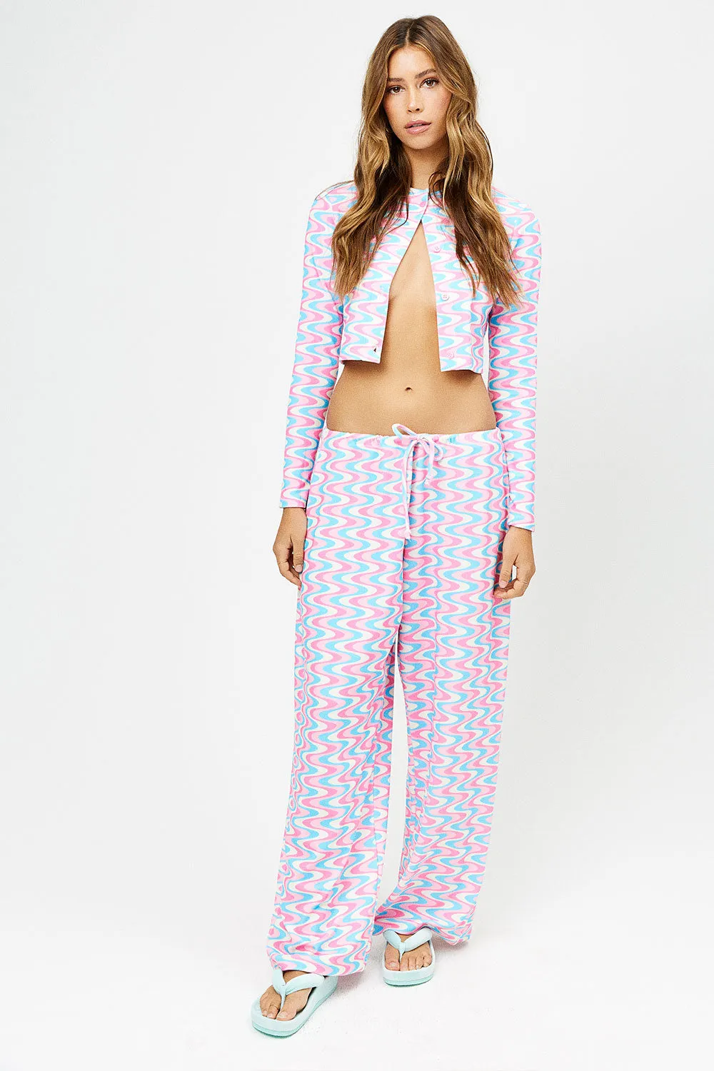 Michelle Low Rise Wide Leg Pants - Sister Swirl