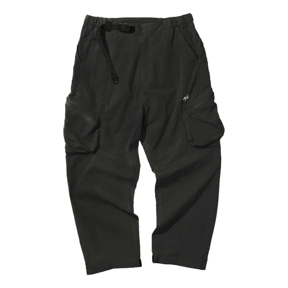 NINE POINT NINE MESH BREATHE MULTI POCKET PANTS-OLIVE