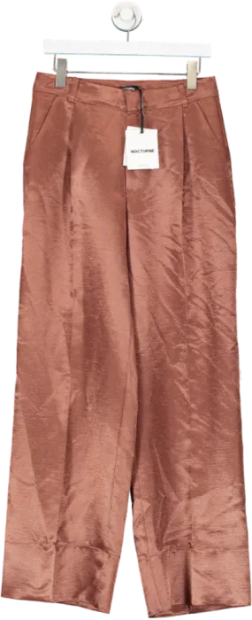 NOCTURNE Metallic Wide Leg Pants Copper UK XL