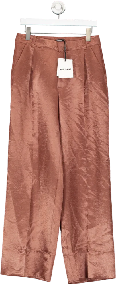 NOCTURNE Metallic Wide Leg Pants Copper UK XL