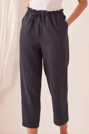 Ollie True Navy Linen Pant