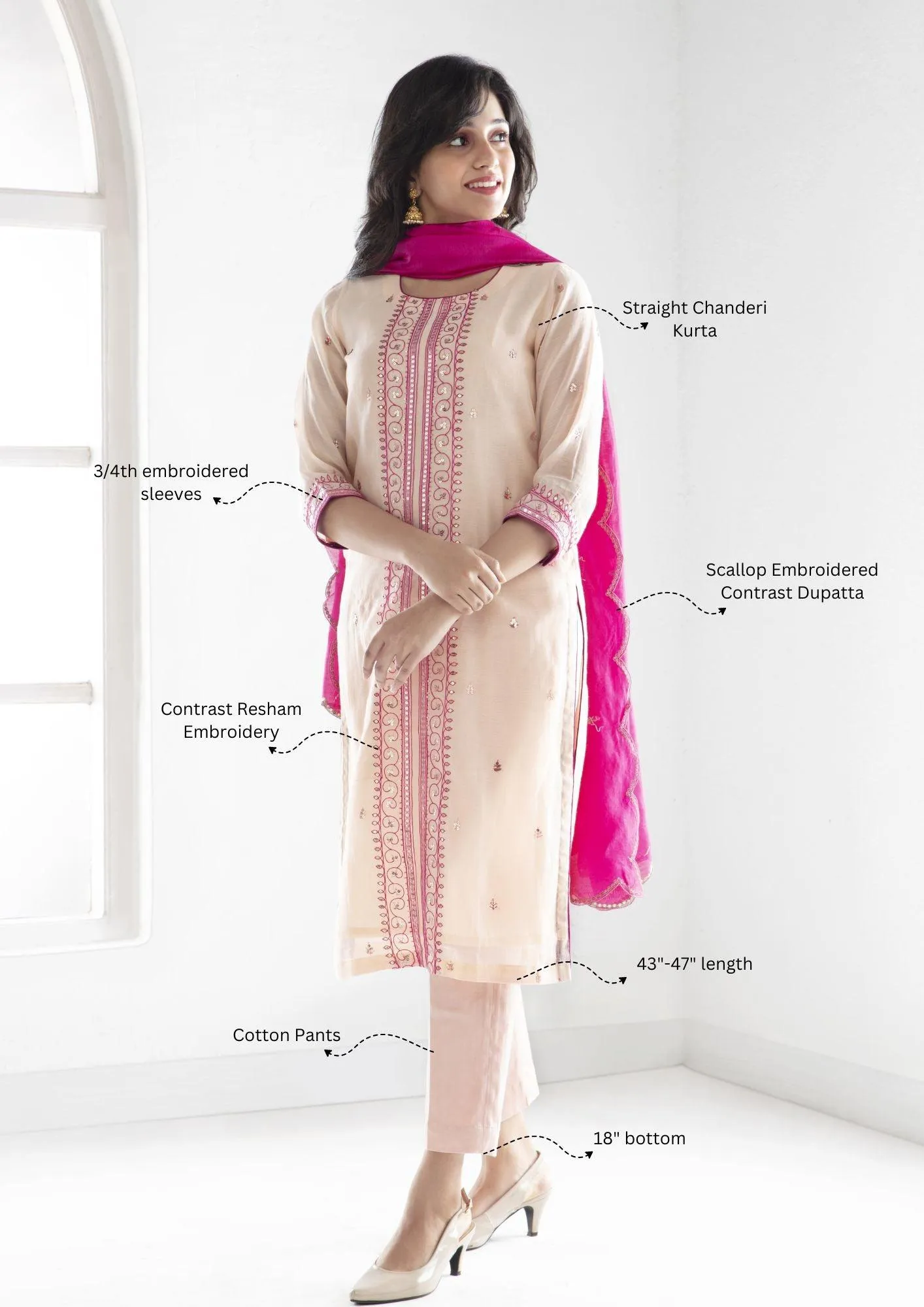 PEACH SET WITHOUT DUPATTA