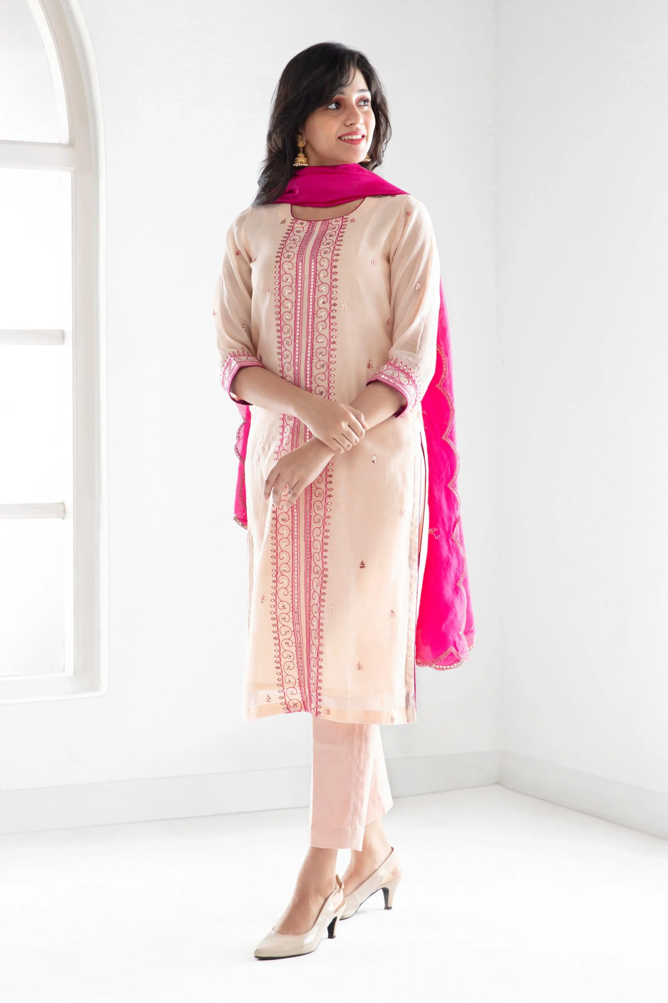 PEACH SET WITHOUT DUPATTA