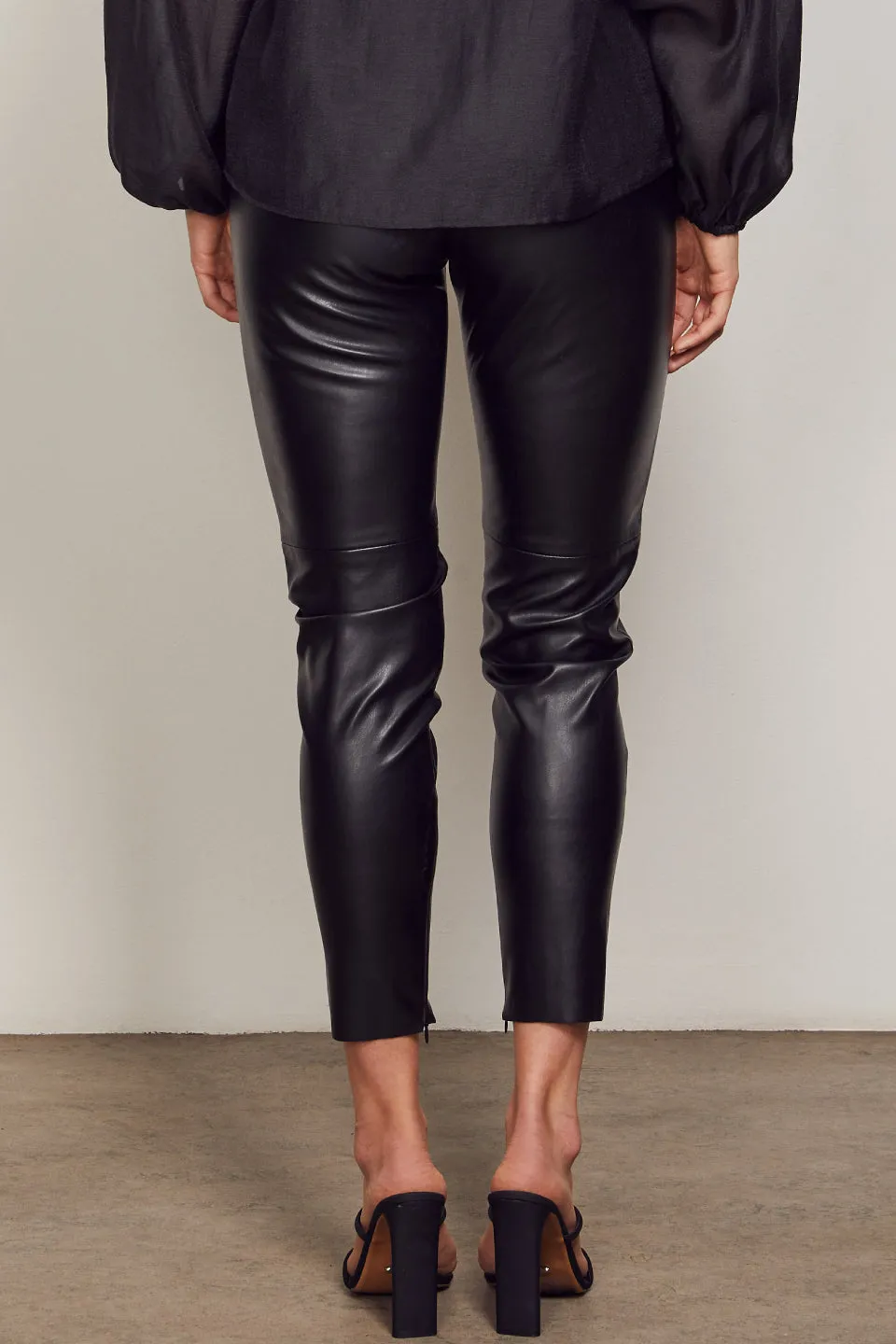 Ryder Black Vegan Leather Pants