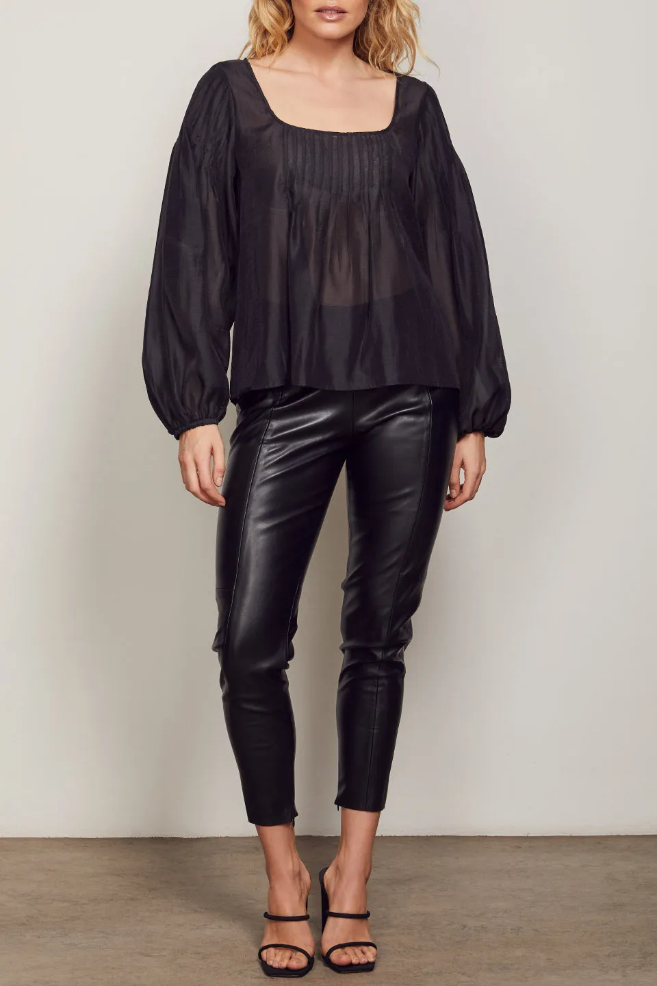 Ryder Black Vegan Leather Pants