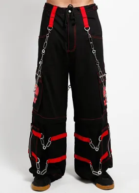 SKULL ZIPOFF PANT - RED