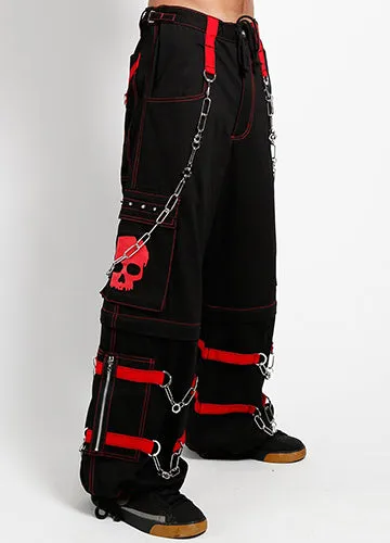 SKULL ZIPOFF PANT - RED