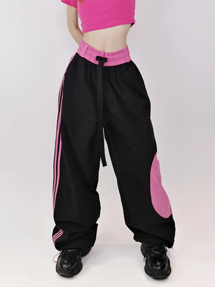 Sporty Sweatpants With Pink Accents