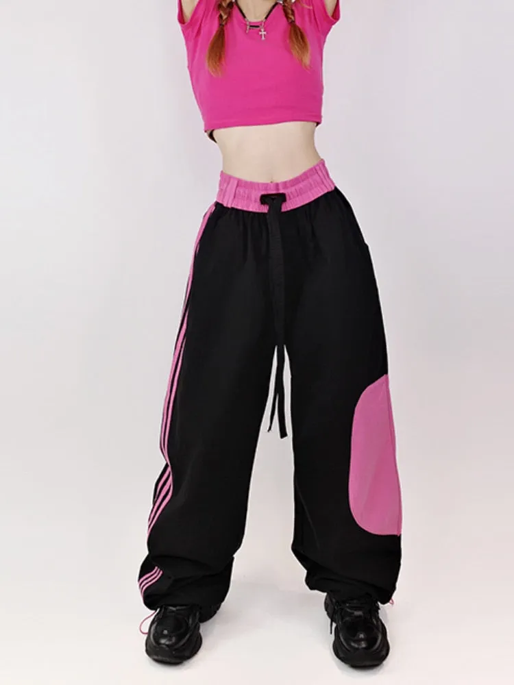 Sporty Sweatpants With Pink Accents