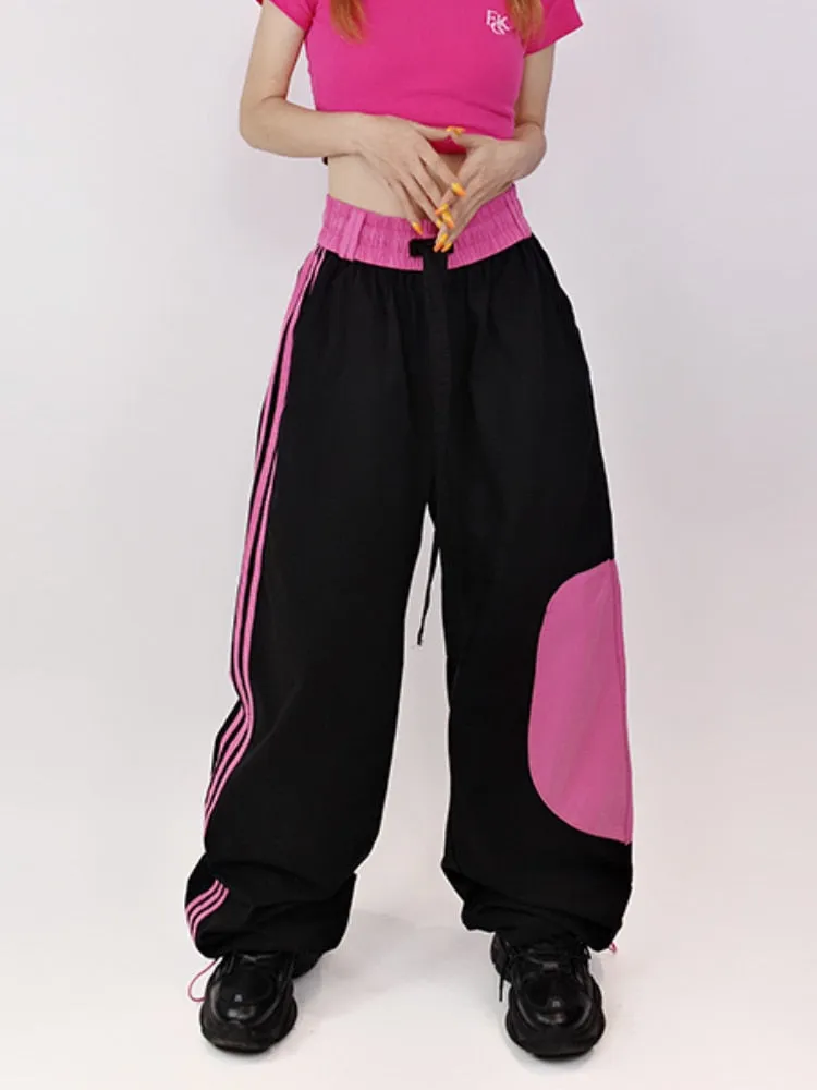 Sporty Sweatpants With Pink Accents