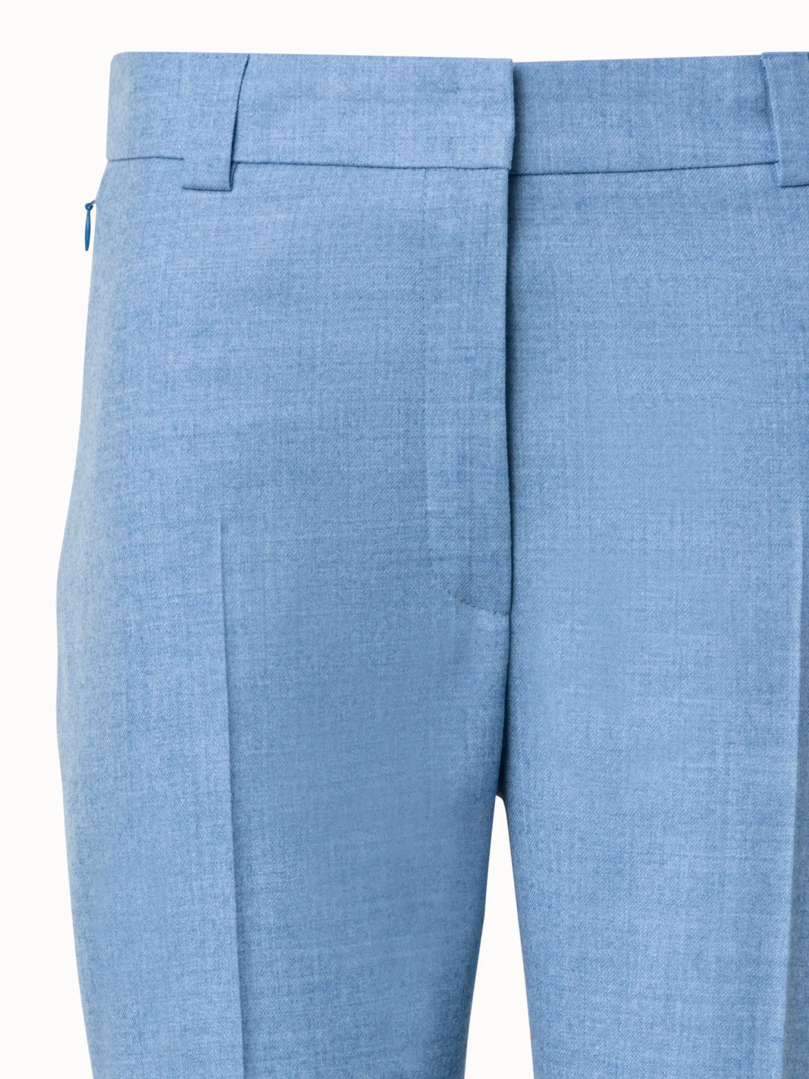 Tapered Denim-Hose aus Wolle mit Stretch