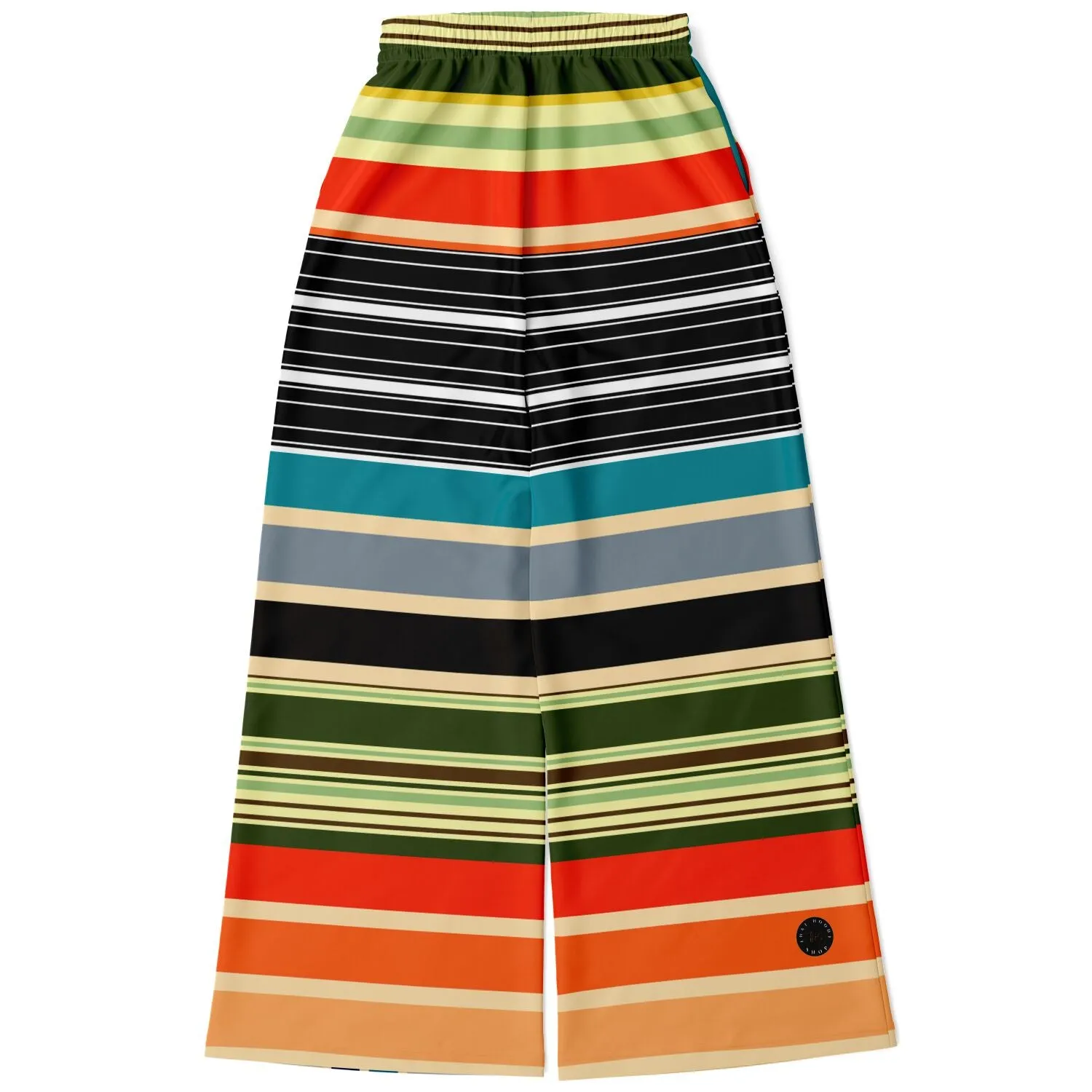 Tequila Sunrise Striped Eco-Poly Stretchy Phat Bellbottoms