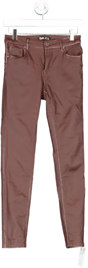 Toxik3 Brown Slim Natys Pants UK 8