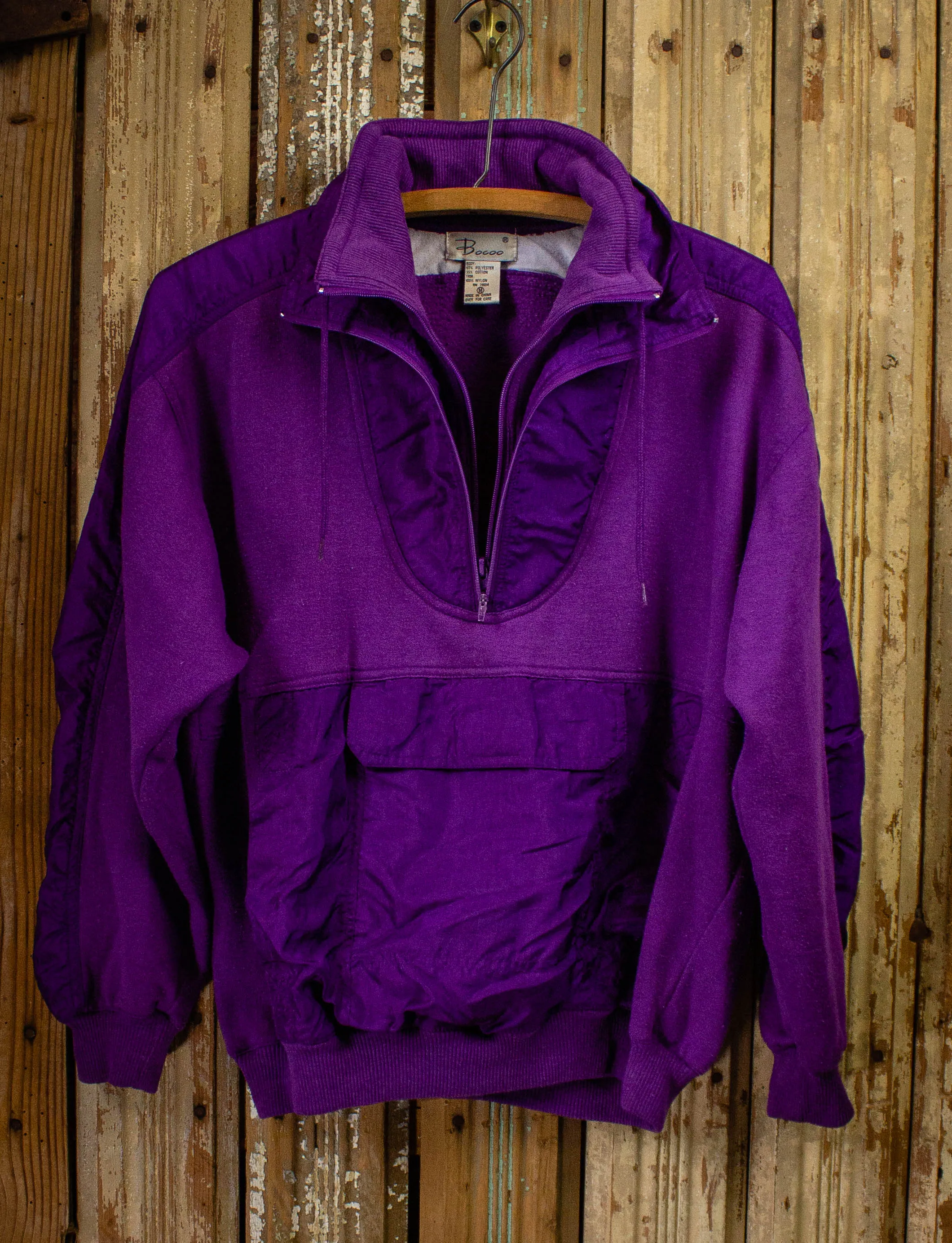 Vintage Bocco Purple 2 piece track suit 1980s M