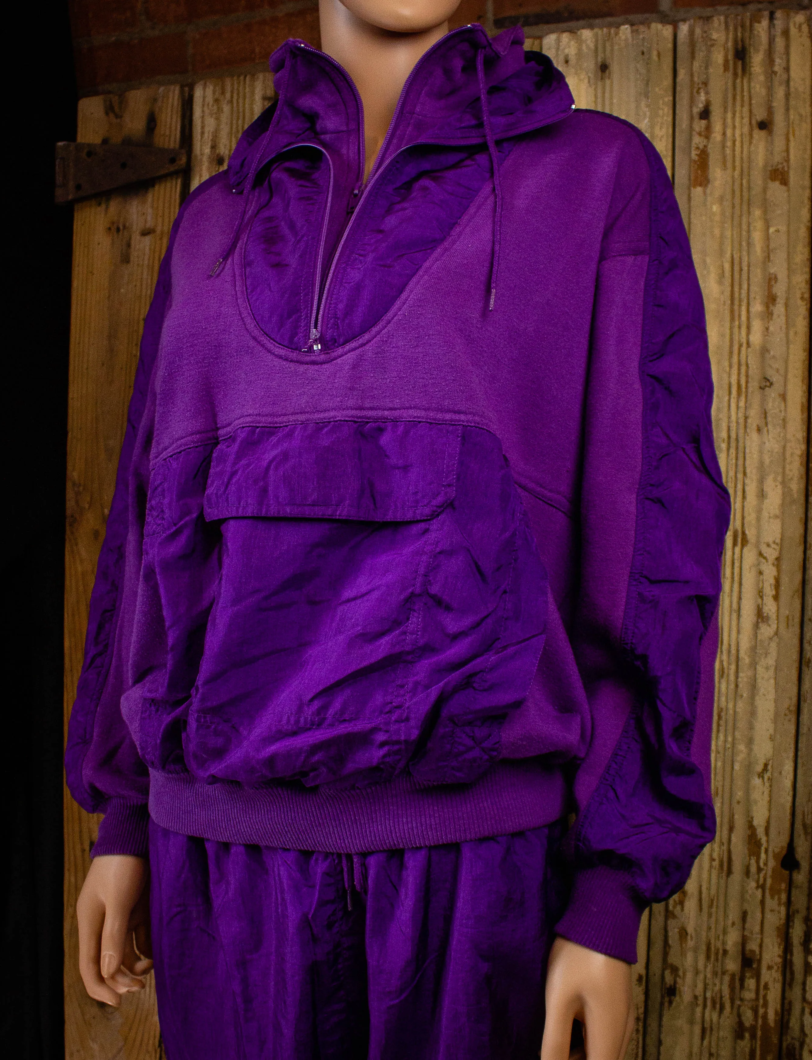 Vintage Bocco Purple 2 piece track suit 1980s M