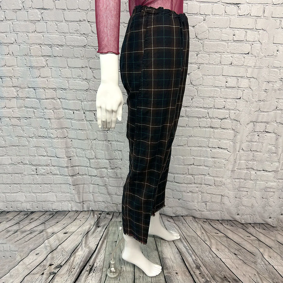 Vivienne Pant in Brown Plaid by Paper Temples