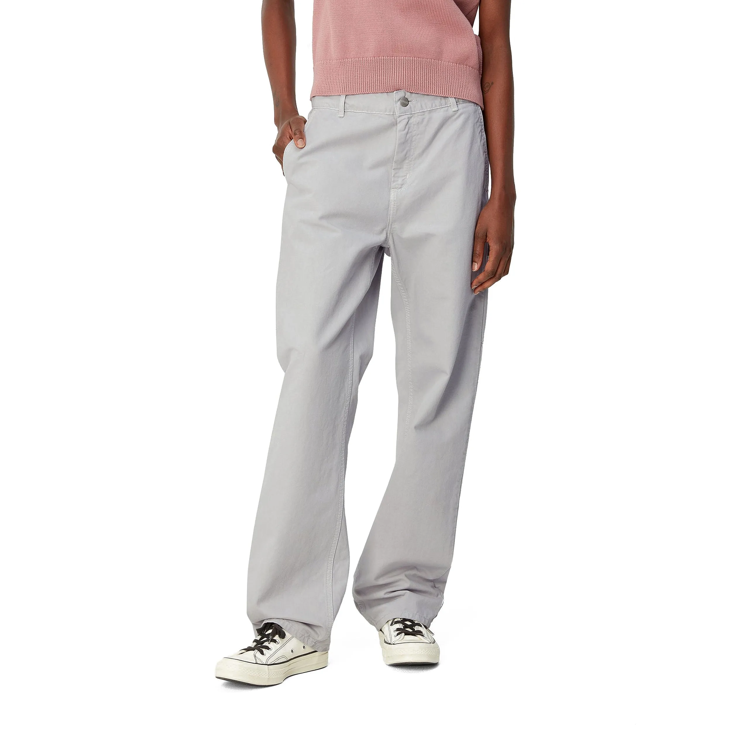 W' PIERCE PANT STRAIGHT SONIC SILVER GARMENT DYED