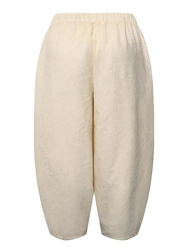 Women's Cotton Wide Leg Gauchos Pants with Pockets